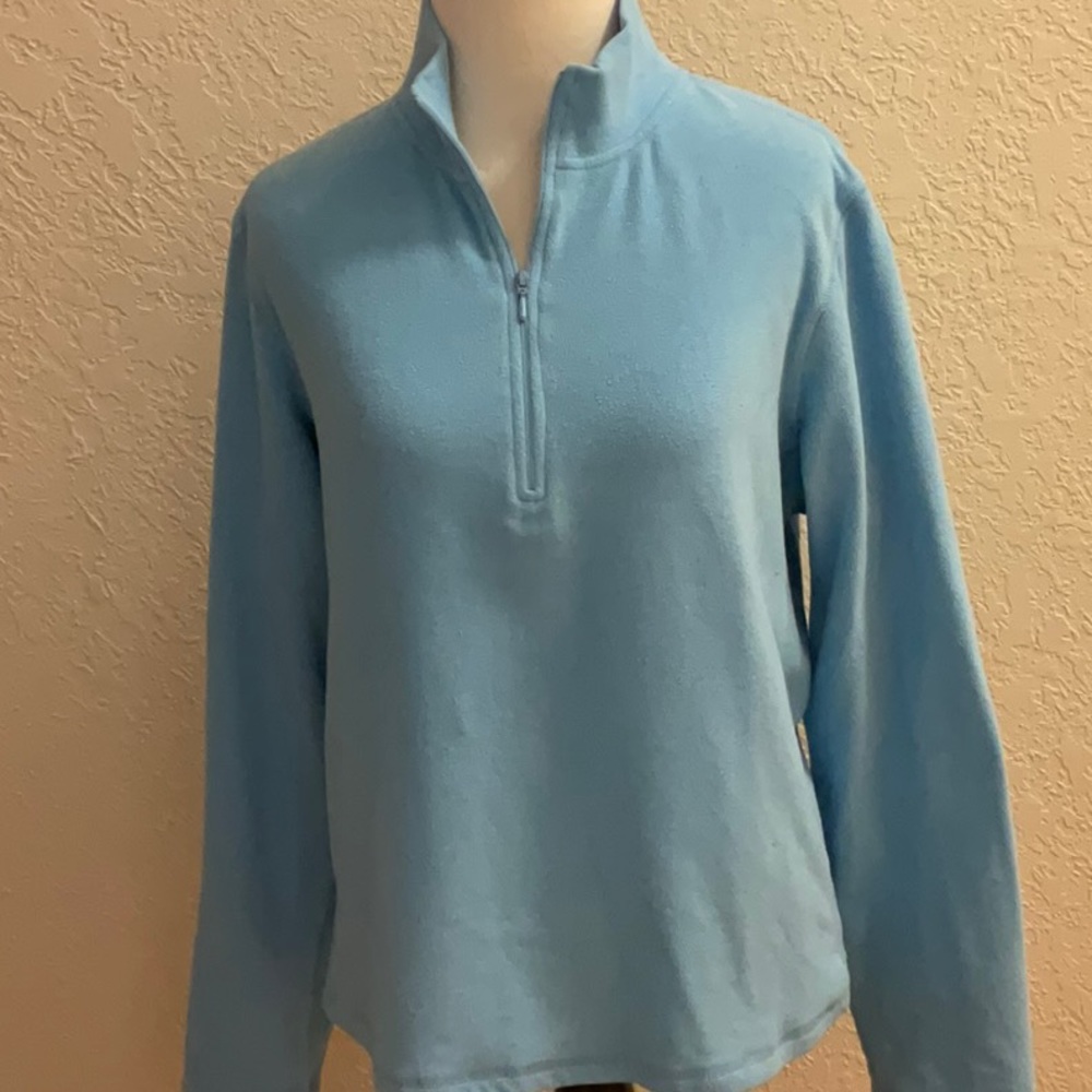 GAP - TOP - Microfleece - Blue - Women’s Size L - 1/4 Zip - Mock Collar